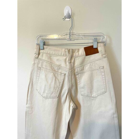 J. Crew High Rise Slouchy Boyfriend Denim Jeans Bone Cream Size 25 NEW - Picture 4 of 7
